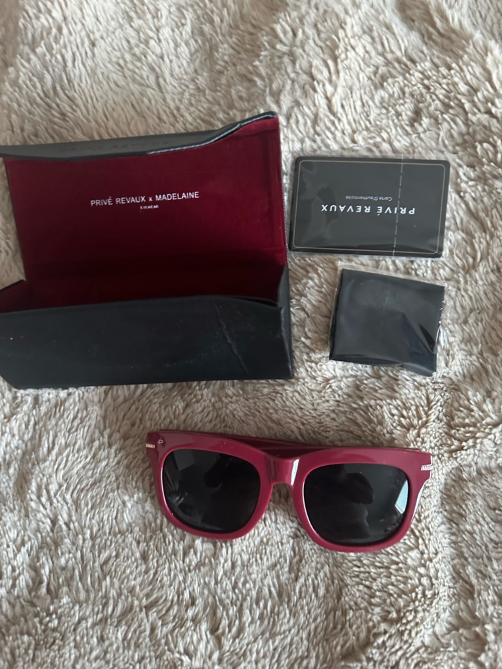 Privé Revaux Madelaine Women's Burgundy Sunglasses